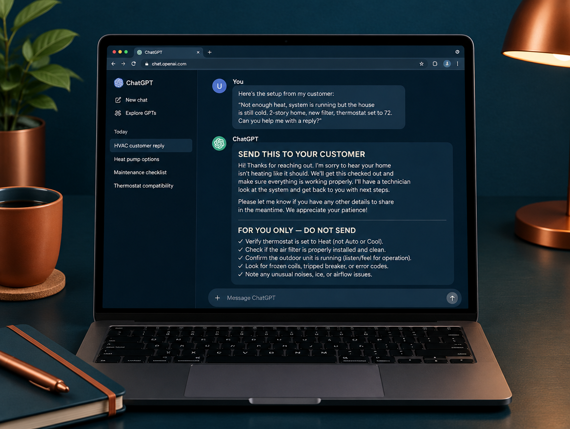 Illustrative product mockup: The Assistant